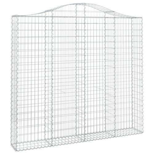 Дъговидна габионна кошница 200x30x180/200 см поцинковано желязо