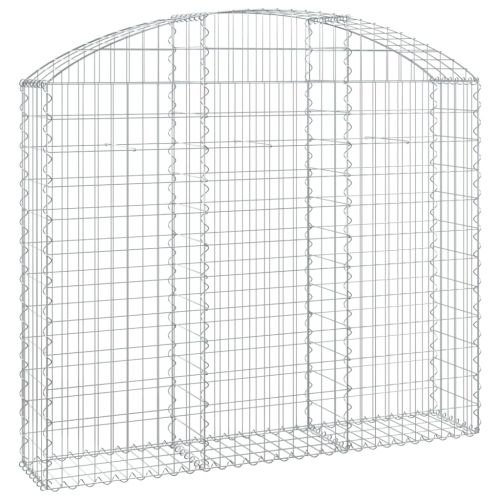 Дъговидна габионна кошница 150x30x120/140 см поцинковано желязо