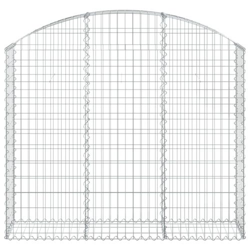 Дъговидна габионна кошница 150x30x120/140 см поцинковано желязо