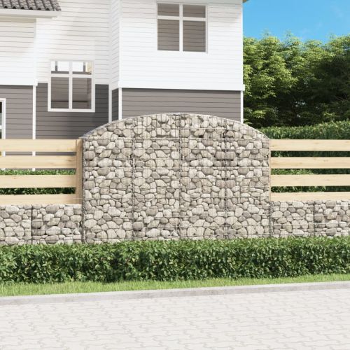 Дъговидна габионна кошница 200x30x140/160 см поцинковано желязо