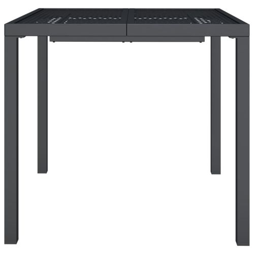 Градинска маса антрацит 80x80x72 cм стомана