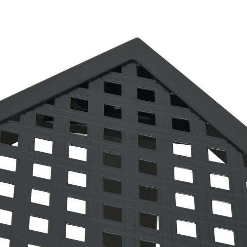 Градинска маса антрацит 80x80x72 cм стомана