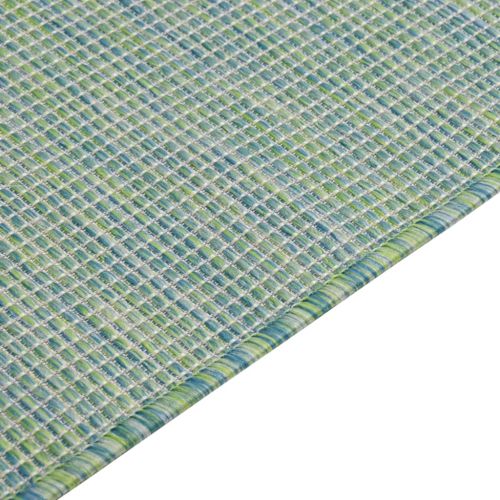 Градински плоскотъкан килим, 80x250 см, тюркоазен