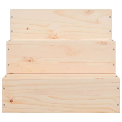 Стълба за домашни любимци 40x37,5x35 см бор масив