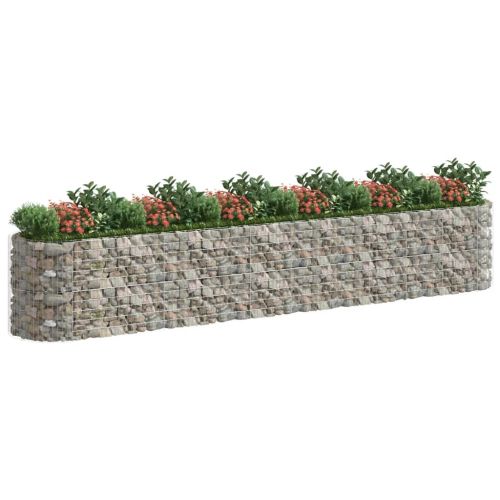 Габион повдигната леха, поцинковано желязо, 600x100x100 cм