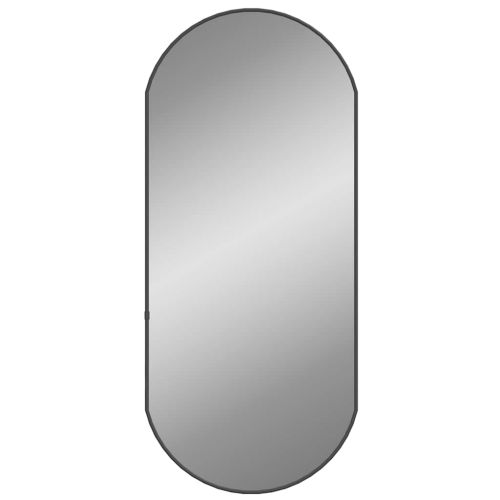Стенно огледало черно 80x35 см овално