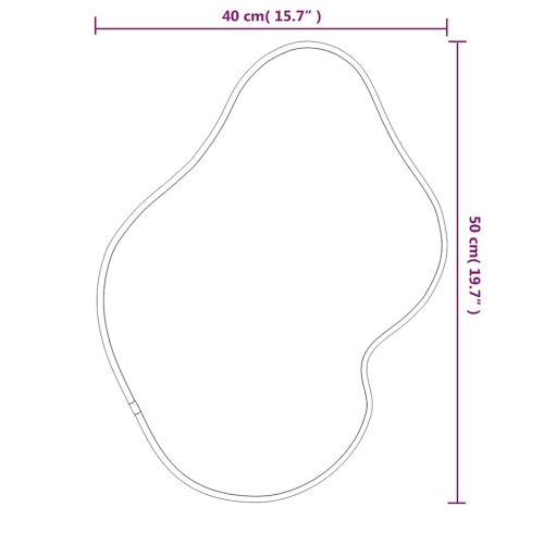 Стенно огледало черно 50x40 см