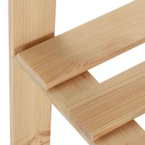5-етажен ъглов стелаж, 82,5x82,5x170 см, бор масив