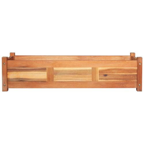 Градински повдигнати лехи, 2 бр, акациево дърво, 100x30x25 см