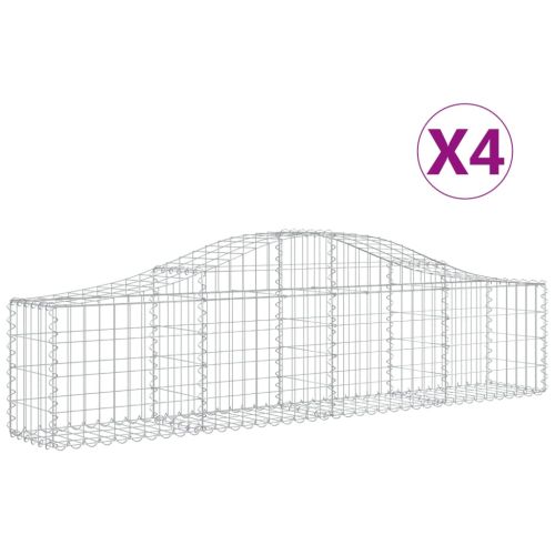 Габионни кошници арка 4 бр 200x30x40/60 см поцинковано желязо