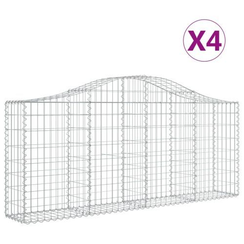 Габионни кошници арка 4 бр 200x30x80/100 см поцинковано желязо