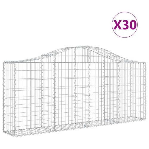 Габионни кошници арка 30 бр 200x30x80/100 см поцинковано желязо