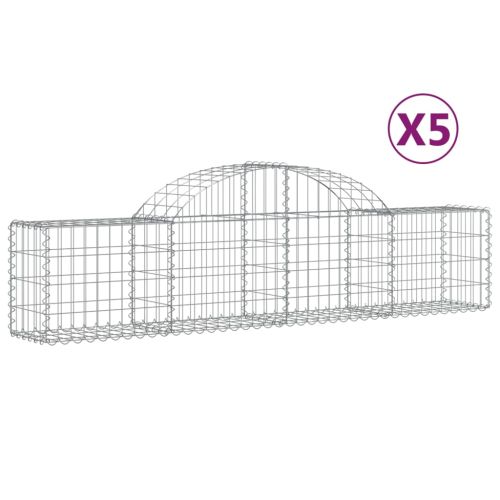 Габионни кошници арка 5 бр 200x30x40/60 см поцинковано желязо