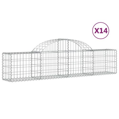 Габионни кошници арка 14 бр 200x30x40/60 см поцинковано желязо