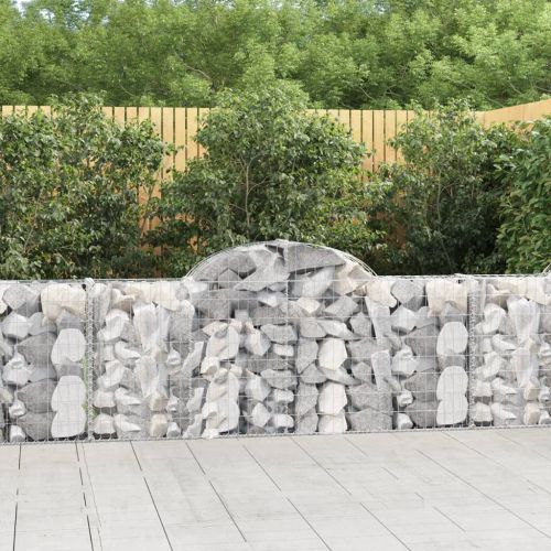 Габионни кошници арка 12 бр 200x30x80/100 см поцинковано желязо