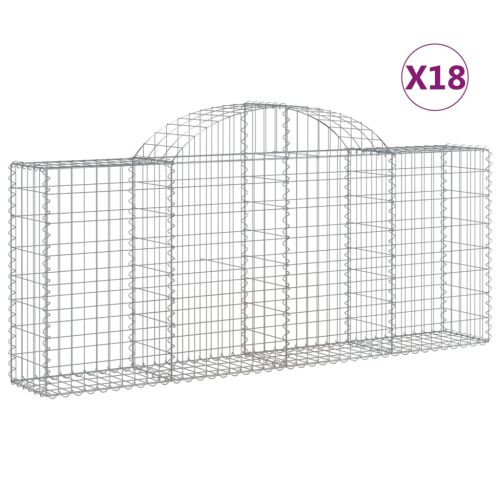 Габионни кошници арка 18 бр 200x30x80/100 см поцинковано желязо