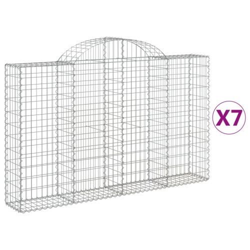 Габионни кошници арка 7 бр 200x30x120/140 см поцинковано желязо