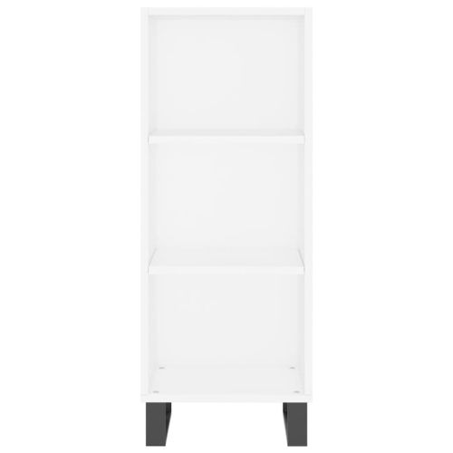 Висок шкаф, бял, 34,5x34x180 см, инженерно дърво