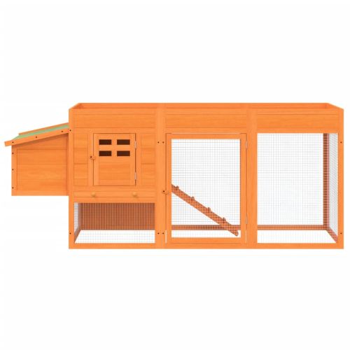 Кокошарник кафяв 204x50x84 см бор масив