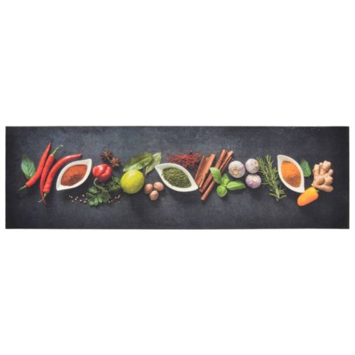 Кухненско килимче, миещо, подправки, 45x150 см, кадифе