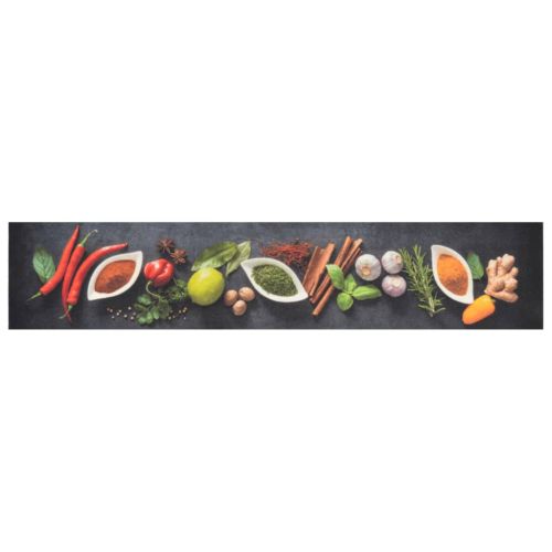 Кухненско килимче, миещо, подправки, 60x300 см, кадифе