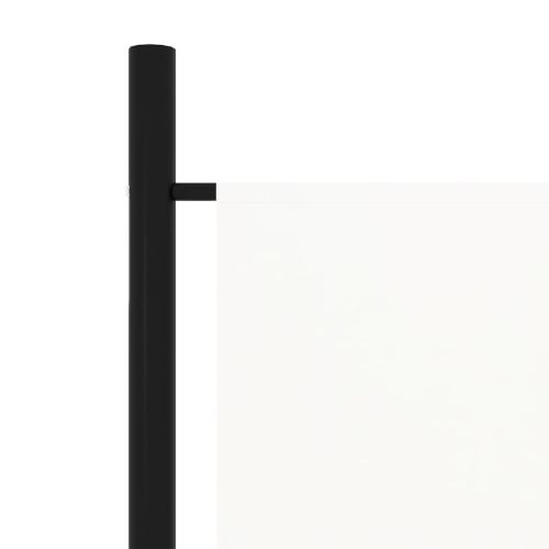 Параван за стая, 6 панела, бял, 300x180 cм