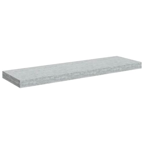 Окачени стенни рафтове, 2 бр, бетонно сиви, 80x23,5x3,8 см, МДФ