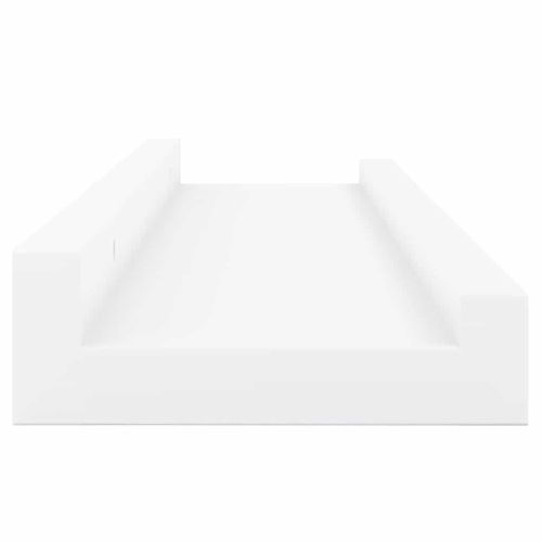 Стенни рафтове, 4 бр, бели, 40x9x3 см