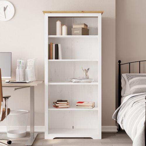 Етажерка за книги BODO кафява 82x40x173 см бор масив 5 нива