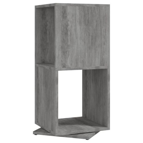 Въртящ се шкаф, бетонно сив, 34,5x34,5x75,5 см, инженерно дърво