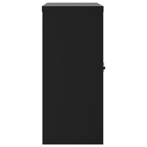 Шкаф за папки черен 90x40x90 см стомана