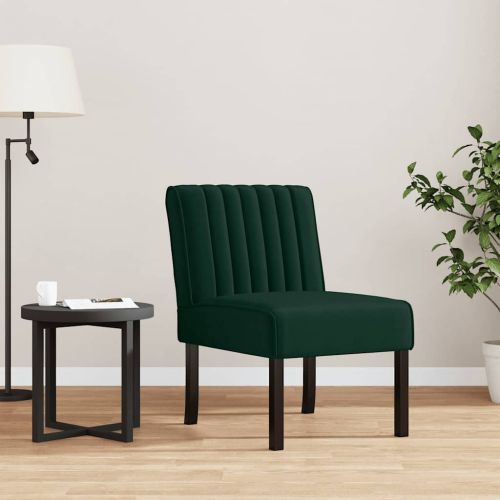 Ниско кресло, тъмнозелено, кадифе