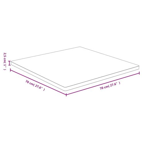 Плот за маса 70x70x2,5 см бамбук