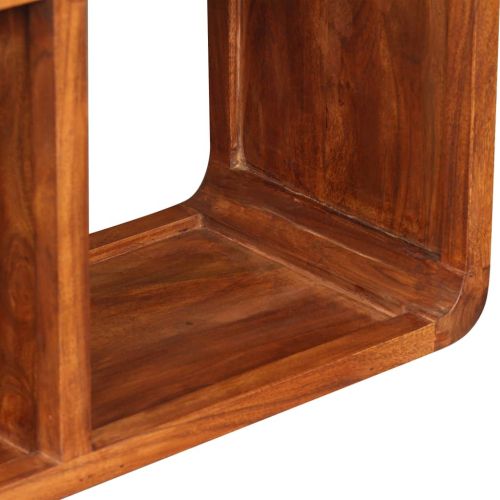 ТВ шкаф масивно дърво с меден финиш 120x30x40 см