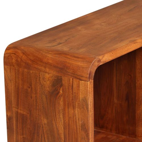 ТВ шкаф масивно дърво с меден финиш 120x30x40 см