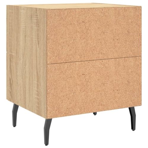 Нощни шкафчета 2 бр дъб сонома 40x35x47,5 см инженерно дърво
