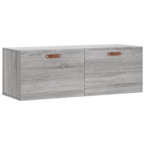 Стенен шкаф, сив сонома, 100x36,5x35 см, инженерно дърво