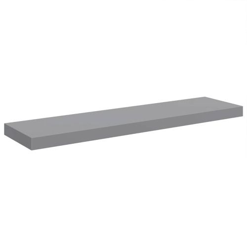 Окачени стенни рафтове, 2 бр, сиви, 90x23,5x3,8 см, МДФ