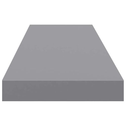 Окачени стенни рафтове, 2 бр, сиви, 90x23,5x3,8 см, МДФ