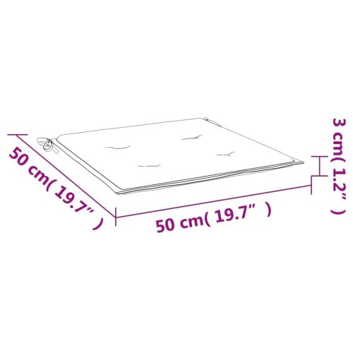 Възглавници за столове 2 бр зелени 50x50x3 см Оксфорд плат