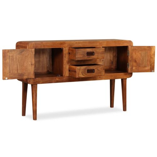 Бюфет масивно дърво с меден финиш 120x30x75 см