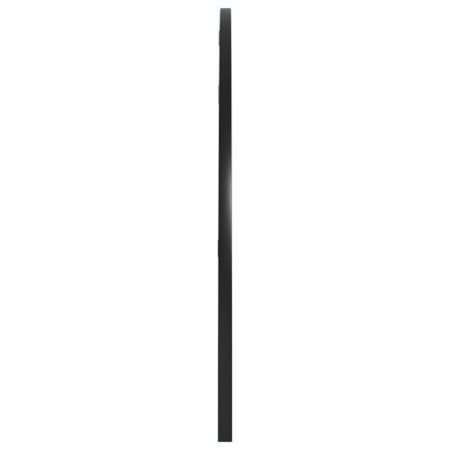 Стенно огледало, черно, 100x50 см, арка, желязо