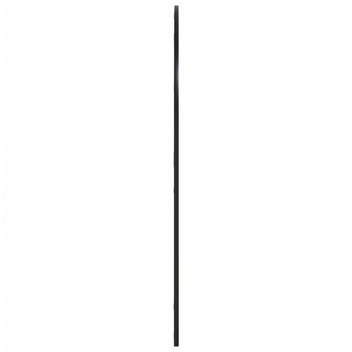 Стенно огледало, черно, 100x110 см, арка, желязо