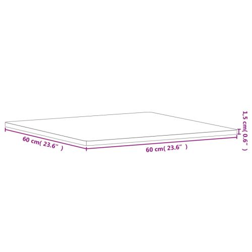 Плот за маса 60x60x1,5 см квадратен масивен бук