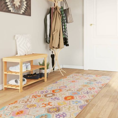 Перящ се килим многоцветен 80x300 см