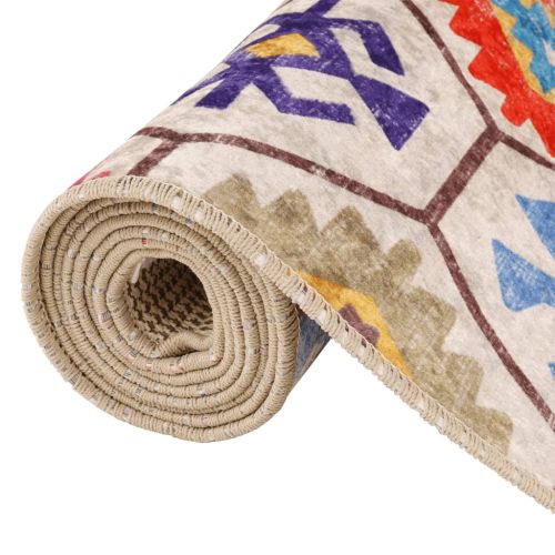 Перящ се килим многоцветен 80x300 см