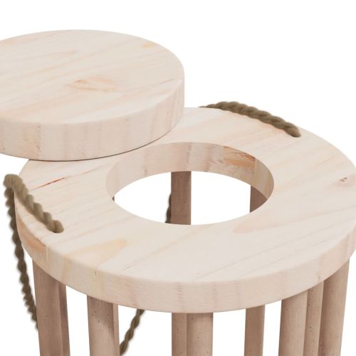 Хранилка за сено за зайци Ø15x25,5 см масивна ела