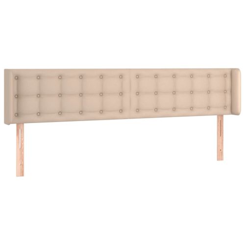 Горна табла за легло, капучино,203x16x78/88 см, изкуствена кожа