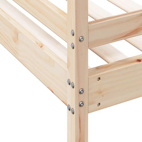 Двуетажно легло, 80x200/140x200 см, борово дърво масив