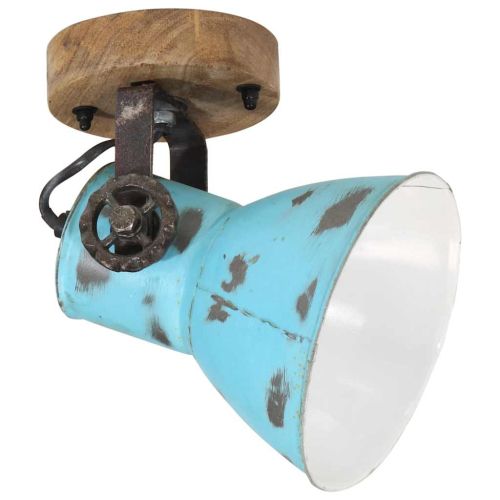 Стенна лампа 25 W състарено синьо 11,5x11,5x25 см E27